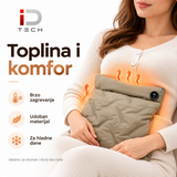 Električni grejni pojas za stomak, leđa i ruke – 3 nivoa toplote, pametno zagrevanje 45°C / 55°C / 65°C