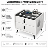 Višenamenski sto | sef punjač zvučnik